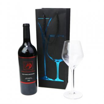 precio de fábrica bolsa de mano de papel vino logotipo personalizado bolsa de botella de vino impresa
