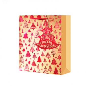 surtido de papel reciclado de color de alta calidad brillante bolsa de regalo de navidad surtido