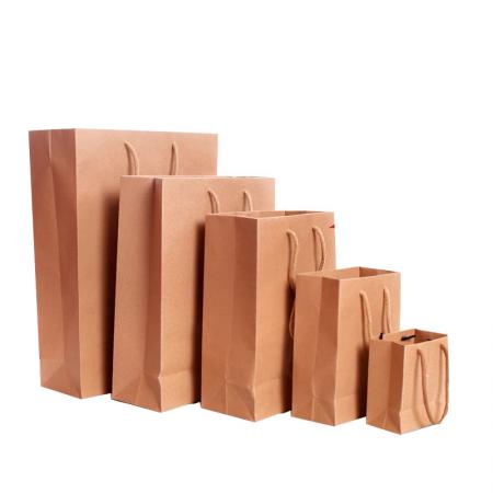 bolsa de papel kraft marrón barata con bolsa de papel reciclado kraft con asa