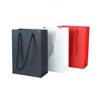 bolsa de compras de regalo de papel de lujo de color personalizado al por mayor con asas bolsa de papel personalizada
