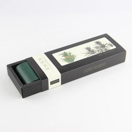 caja de papel de arte plegable negra pequeña 300g 400 gsm impresa personalizada
