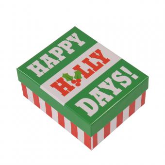 caja de papel de regalo impresa etiqueta personalizada de navidad