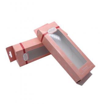 cajas de cosméticos de papel de embalaje coloridas impresas 300gsm personalizadas con ventana de pvc