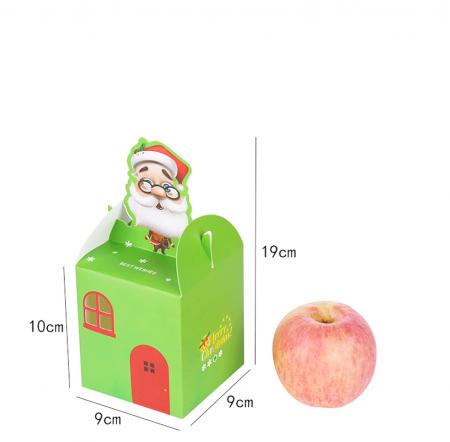 Navidad decorativos pequeños dibujos animados manzanas fruta cajas de embalaje al por mayor
