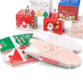 Embalaje de impresión en color de lujo barato personalizado al por mayor caja de regalo de navidad de caramelo