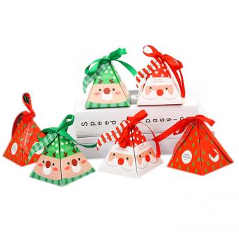 caja de embalaje personalizado diy cartón chocolate adorno de navidad caja de regalo para feliz navidad