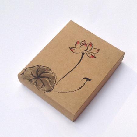 Caja de regalo de cartón reciclado de embalaje personalizado de lujo de papel kraft marrón