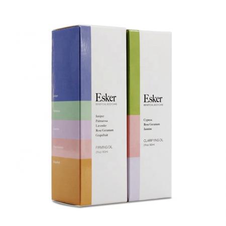 embalaje de caja de papel cosmético rectangular personalizado, caja de embalaje de papel recubierto para productos nutritivos para el cuidado de la piel