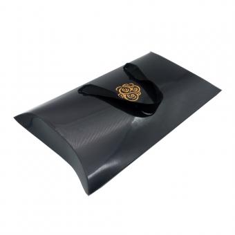 caja de almohada en forma de papel de regalo kraft al por mayor impresa personalizada