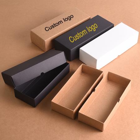 caja desechable de embalaje de alimentos de papel kraft negro de 350 g / m2 con logotipo impreso
