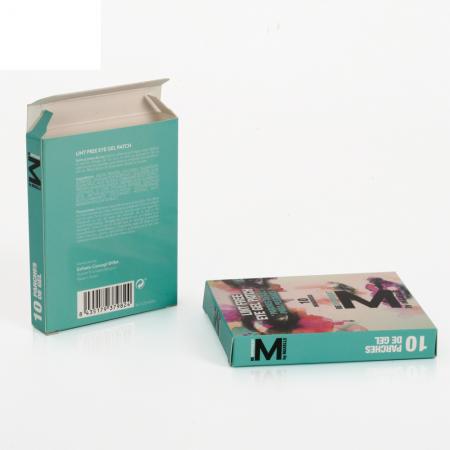 caja de empaquetado de papel de final de pliegue recta cosmética impresa en color de logotipo personalizado barato pequeño producto