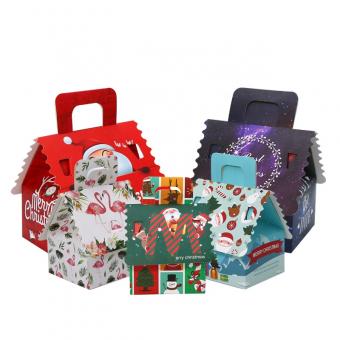 nuevos productos personalizados calendario navideño galletas caramelo chocolate manzana caja de papel caja de regalo de navidad embalaje