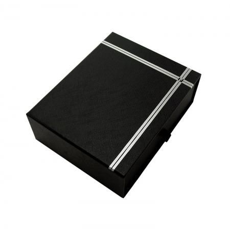 logotipo personalizado impreso caja de regalo de embalaje de estilo de cajón de cartón negro
