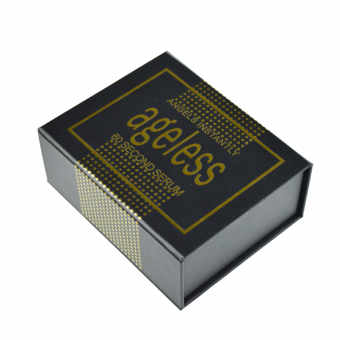 nuevo diseño personalizado que imprime la caja de regalo magnética negra con su logotipo