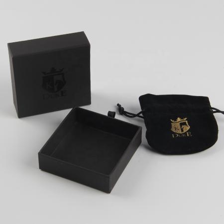 Fabricante profesional logotipo personalizado caja de regalo de dos piezas china cajón de lujo joyas pulseras caja de embalaje de papel negro