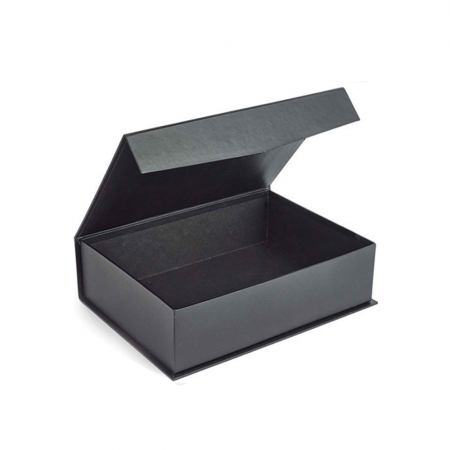nuevo diseño personalizado que imprime la caja de regalo magnética negra con su logotipo