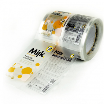 etiqueta adhesiva transparente de vinilo personalizada de alta calidad, etiqueta adhesiva transparente impermeable para mascotas con estampado dorado