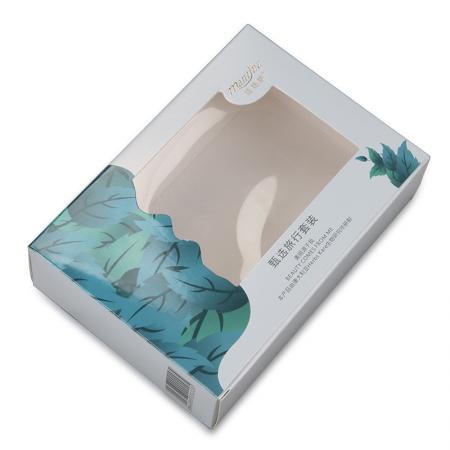 Caja de embalaje de regalo de bomba de baño de alta calidad de tamaño personalizado con ventana de pvc