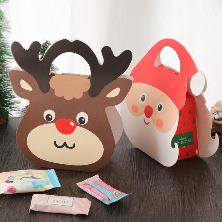 diseños personalizados impresión cinta arco caramelo regalo caja de papel para navidad