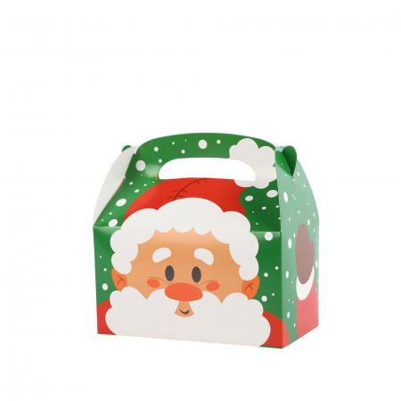 embalaje de caja de regalo de papel plegable de navidad pequeño colorido blanco al por mayor