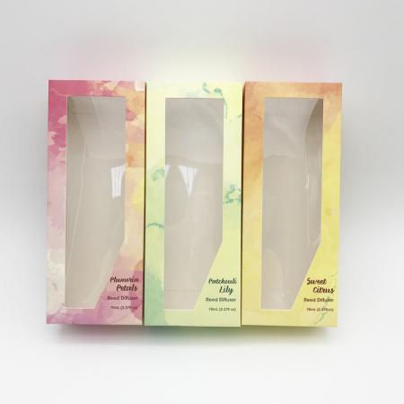 impresión personalizada caja de regalo de papel floral con ventana de pvc