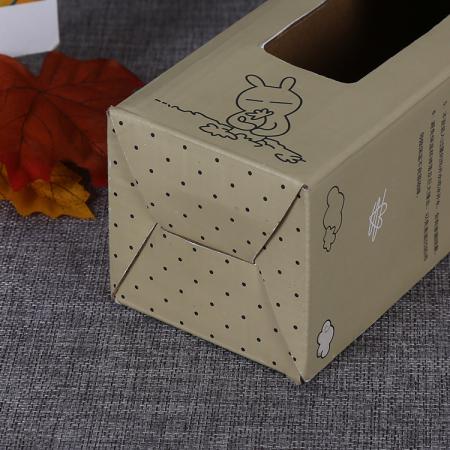 caja de cartón corrugado personalizado al por mayor con ventana de pvc