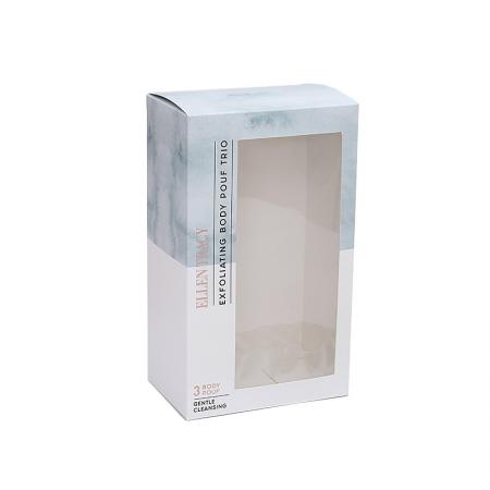 caja de empaquetado del regalo cosmético cuadrado barato del color con la ventana del pvc