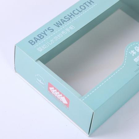 Caja de papel cosmética de lujo con impresión a todo color personalizada OEM con tapa transparente