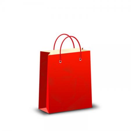 bolsa de papel de almacenamiento de publicidad roja de alta calidad con logotipo personalizado