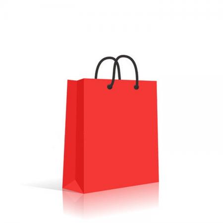 bolsa de papel de almacenamiento de publicidad roja de alta calidad con logotipo personalizado