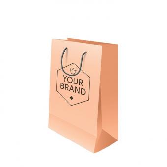 logotipo personalizado barato mini bolsas de papel pequeñas marrón