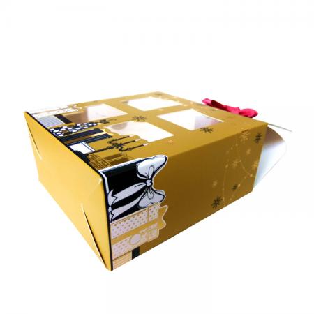 caja de embalaje de bomba de baño de papel reciclado estampado en caliente de papel de oro impreso personalizado