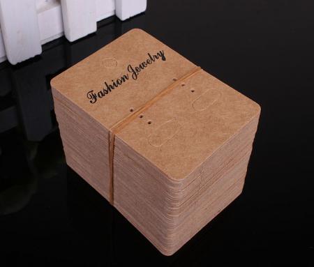 paquete de aretes personalizados impresión de tarjetas de papel kraft