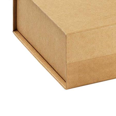 caja de regalo de embalaje magnética de papel de cartón de material de kraft natural marrón al por mayor