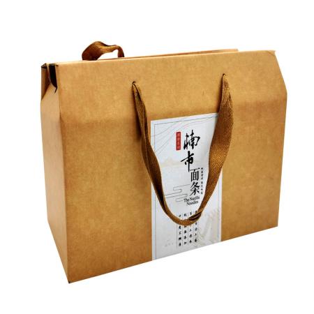 logotipo personalizado corrugado caja de embalaje de papel de regalo kraft con asa