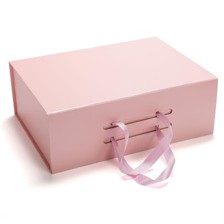 embalaje de papel plegable imán rígido caja de regalo plegable con cinta