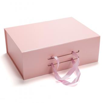 caja de regalo plegable rígida con cinta