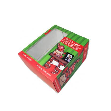 cajas de embalaje de juguete de muñeca de regalo de navidad personalizado con ventana transparente
