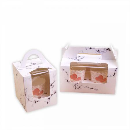 pastel de papel de impresión personalizado para llevar caja de papel de regalo de panadería
