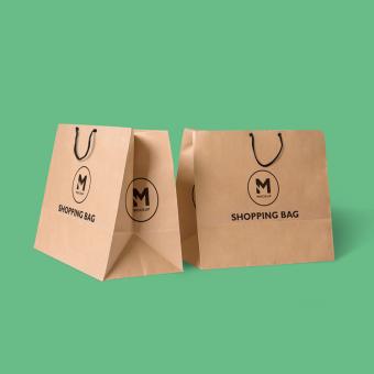 De alta calidad de la fuerte impresión modificada para requisitos particulares del diseño de su propio logos oem gran reciclado grandes minoristas papel de regalo bolsas de compras con la manija