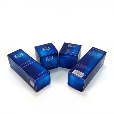 One-stop service Luxury blue cosmetic packaging paper gift box set