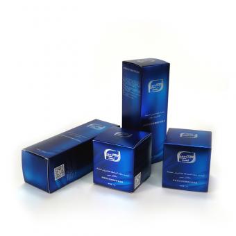 Uno-parada de servicio de Lujo de papel Personalizado set de regalo azul de cosméticos caja de embalaje