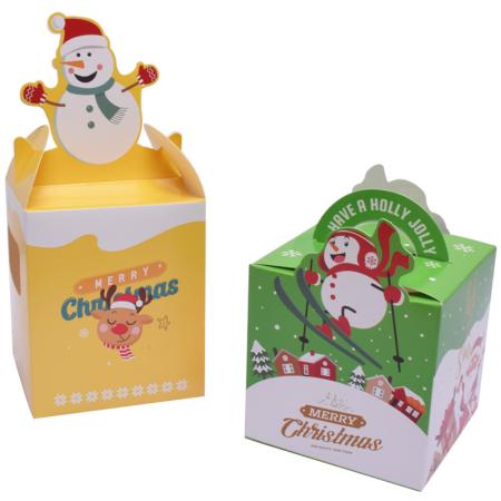 fabricante al por mayor caja de regalo de navidad creativa caja de embalaje de chocolate galleta de caramelo cajas de embalaje de manzana de navidad