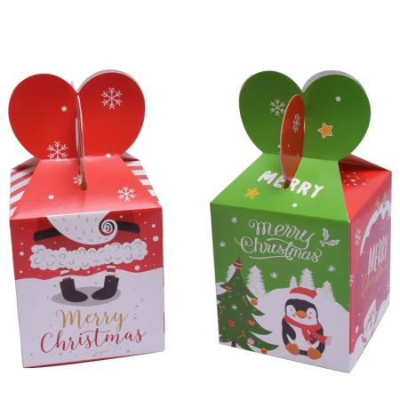 fabricante al por mayor caja de regalo de navidad creativa caja de embalaje de chocolate galleta de caramelo caja de embalaje de manzana de navidad