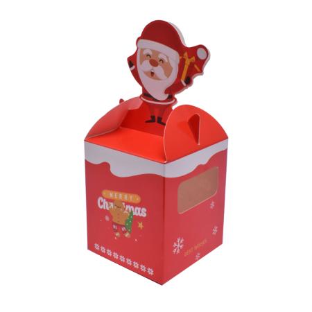 fabricante al por mayor caja de regalo de navidad creativa de galletas , caja de embalaje de dulces de chocolate de caja de manzana de navidad con su diseño