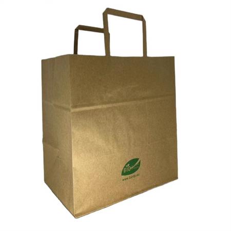 shopping kraft brown paper bags with handles