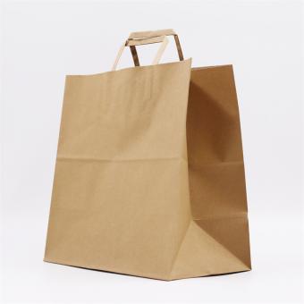 bolsas de papel marrón o blanco para alimentos/bolsas de papel para la compra/bolsas de papel kraft duraderas, se aceptan tamaños personalizados y logotipo impreso